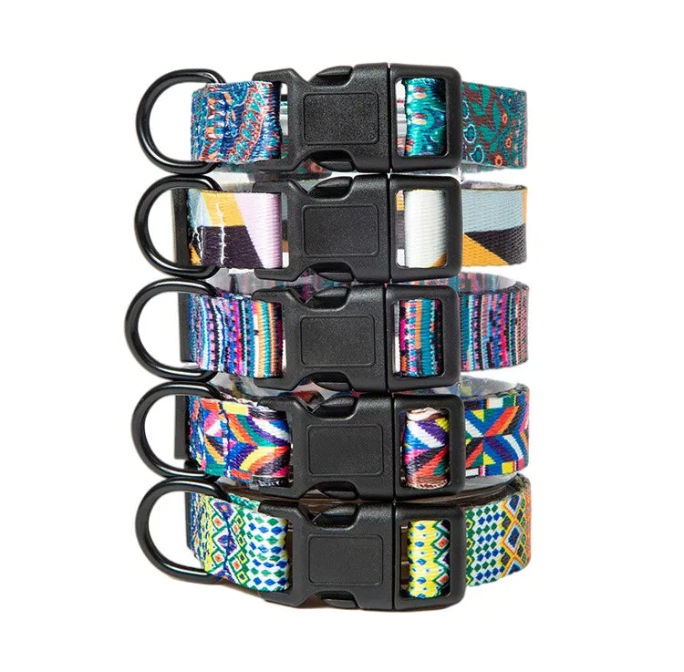 Bohemian Pet Collar and Leash Set