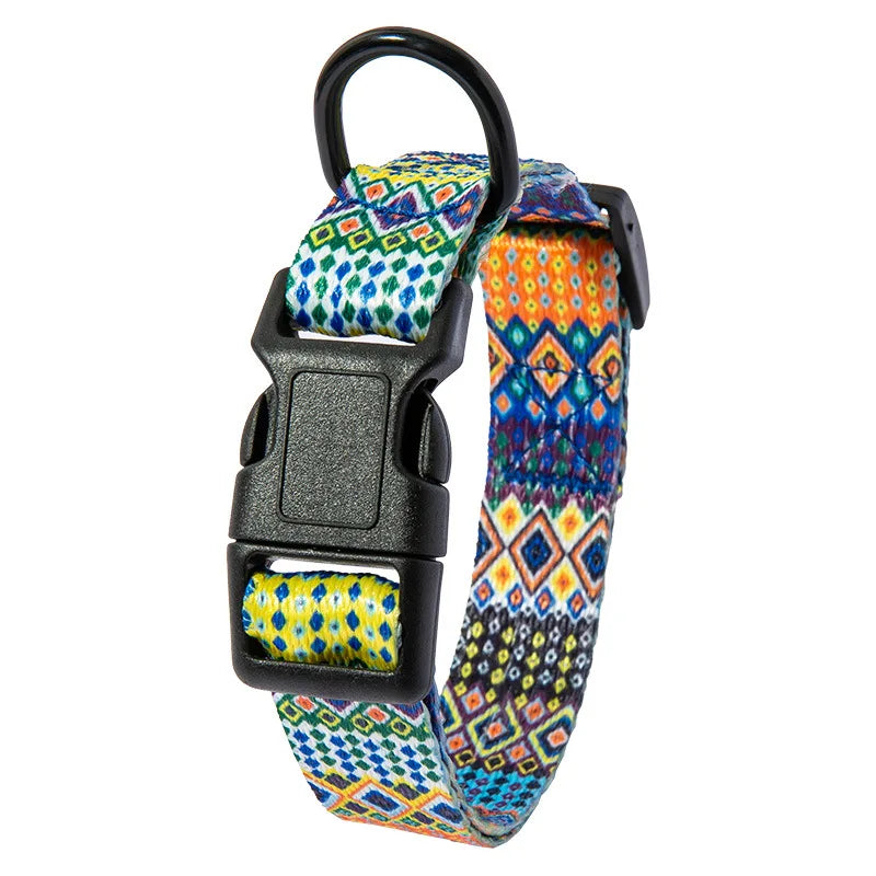 Bohemian Pet Collar and Leash Set