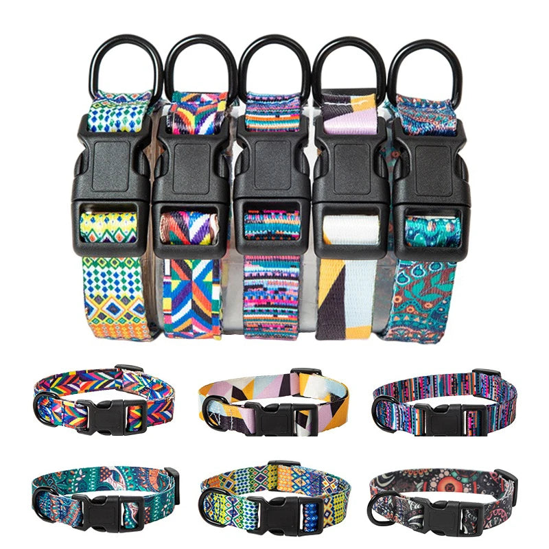 Bohemian Pet Collar and Leash Set