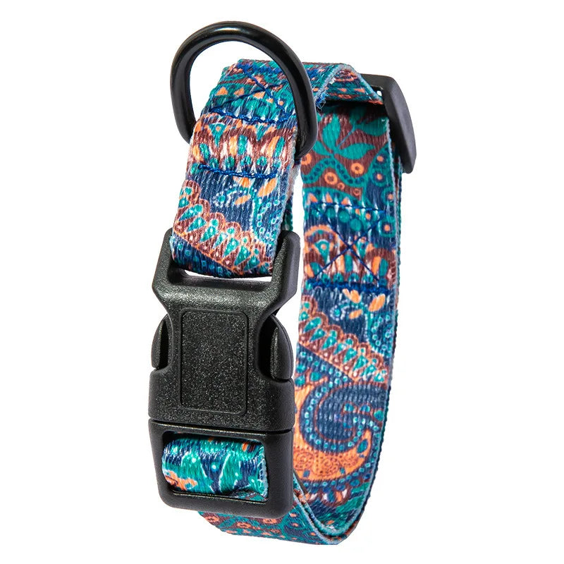 Bohemian Pet Collar and Leash Set