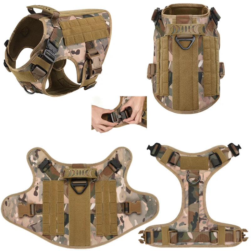 K9 Tactical Military Dog Harness & Leash Set - Designed for Active Dogs